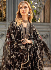 Sateen By Maria B Embroidered Cotton Satin 3 Piece Unstitched Suit MB24S CST-806